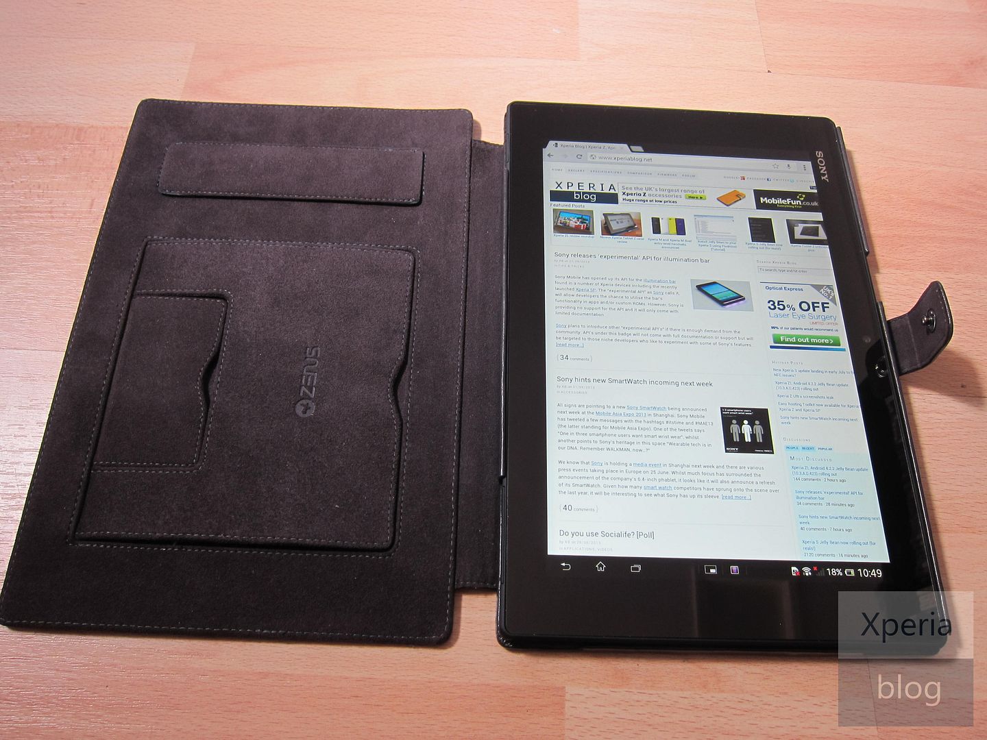 Zenus Masstige Neo Classic Xperia Tablet Z case review Xperia Blog
